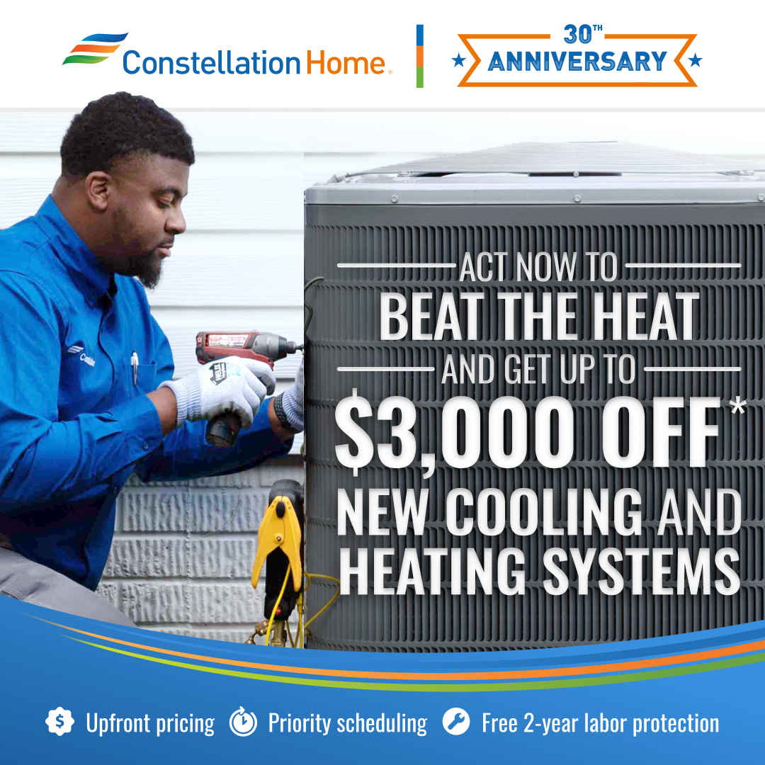 Get up to $3000 off new heating and cooling systems